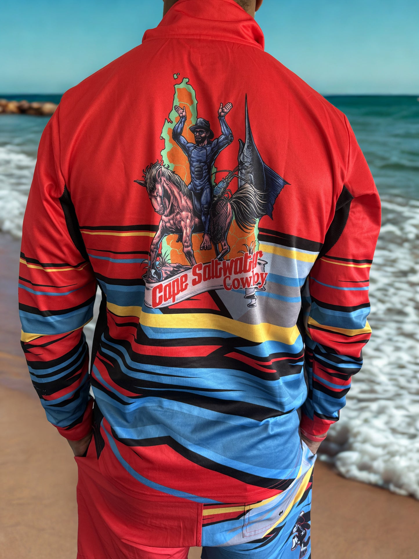 Adult Unisex Fishing Set: Shirt & Shorts – Reef Raider Edition