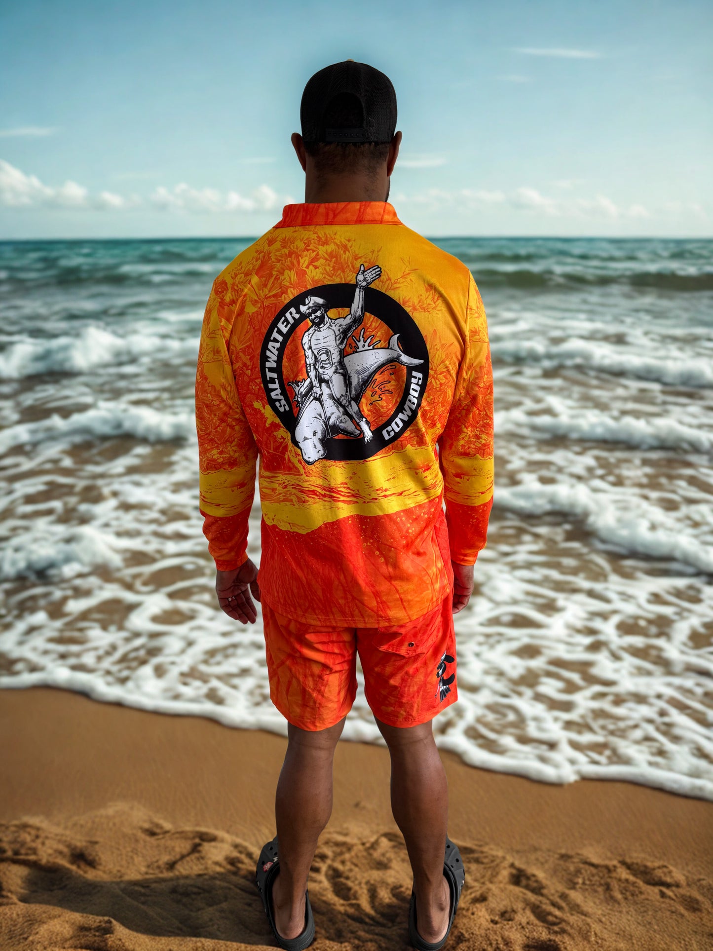 Unisex Fishing Set: Shirt & Shorts – Ocean Tide Edition