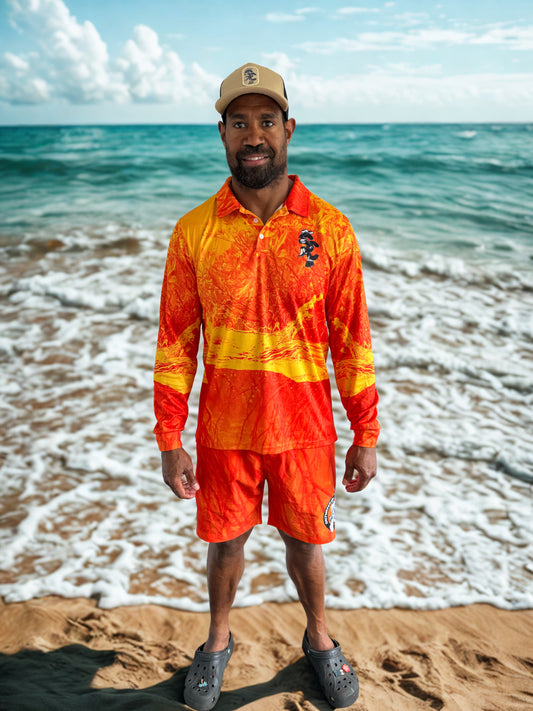 Unisex Fishing Set: Shirt & Shorts – Ocean Tide Edition